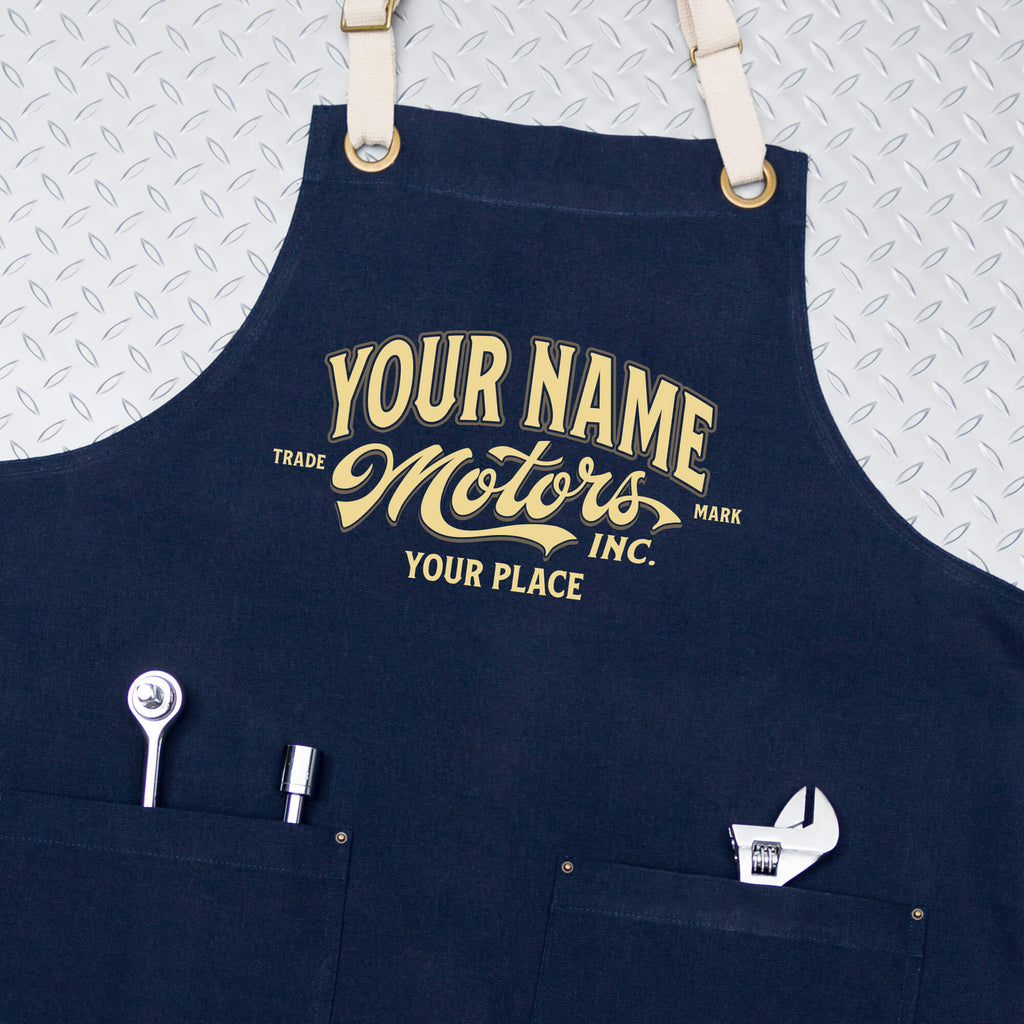 Motors : Printed Canvas Work Aprons