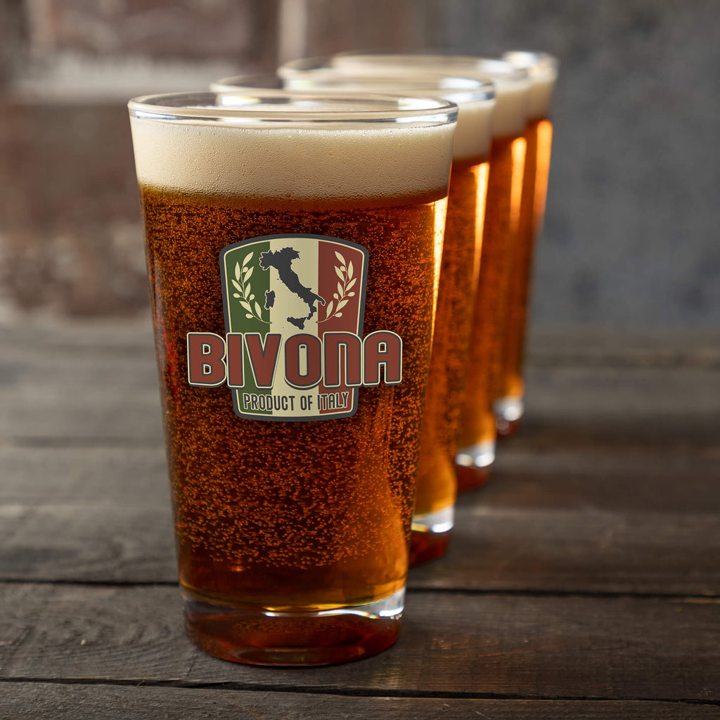 Product Of Italy : Pint Glasses - Color Printed