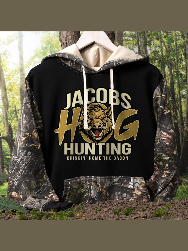 Hog Hunting : Printed 2-Tone Camo Hoodies product image 2