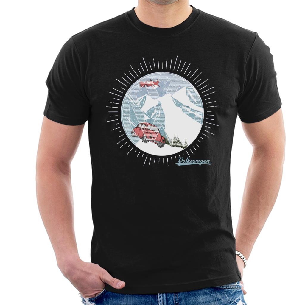 Official Volkswagen Snowflake Blue Text Men's T-Shirt product image 1