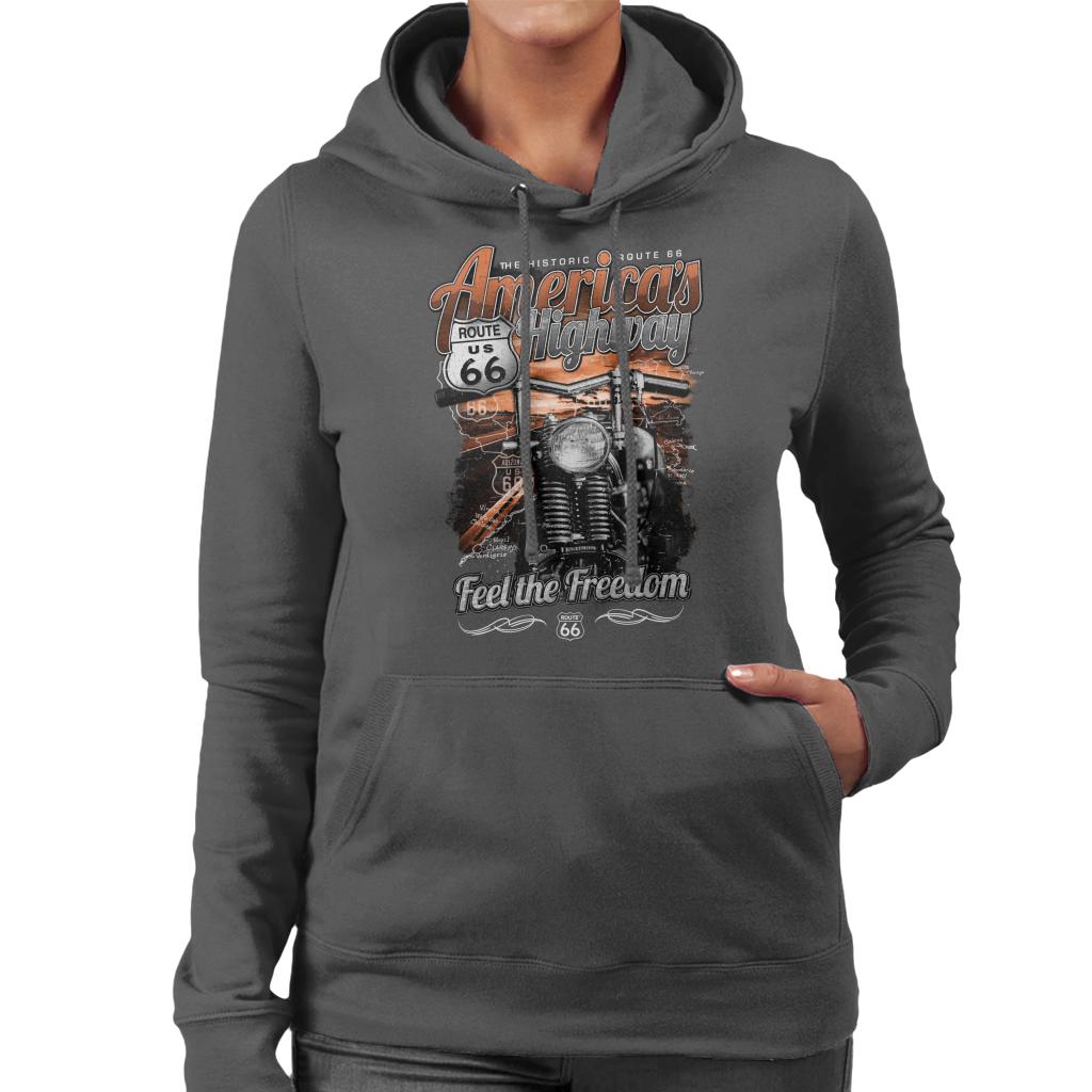 Route 66 America's Highway Women's Hooded Sweatshirt product image 1