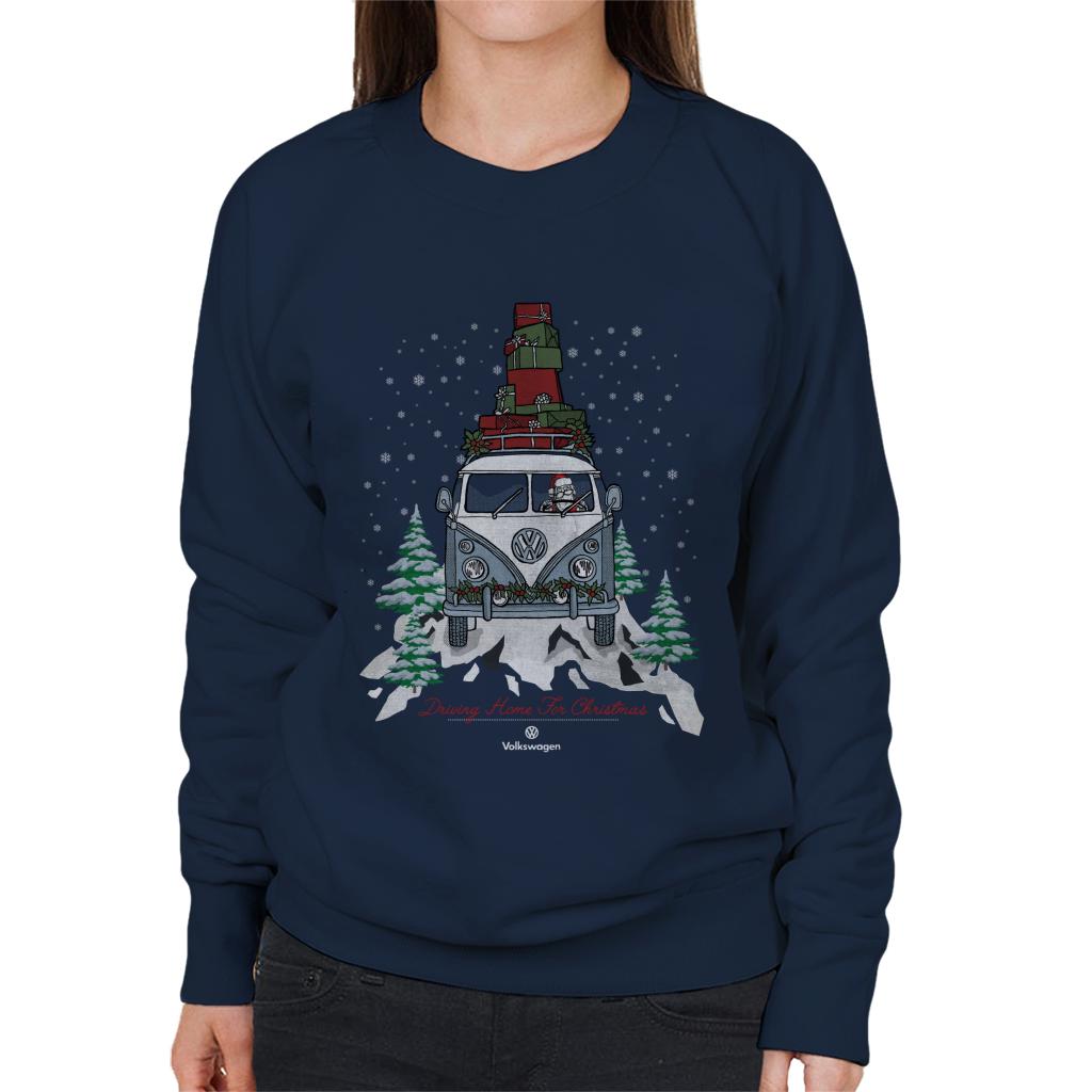 Volkswagen Driving Home Christmas Camper Women's Sweatshirt product image 1