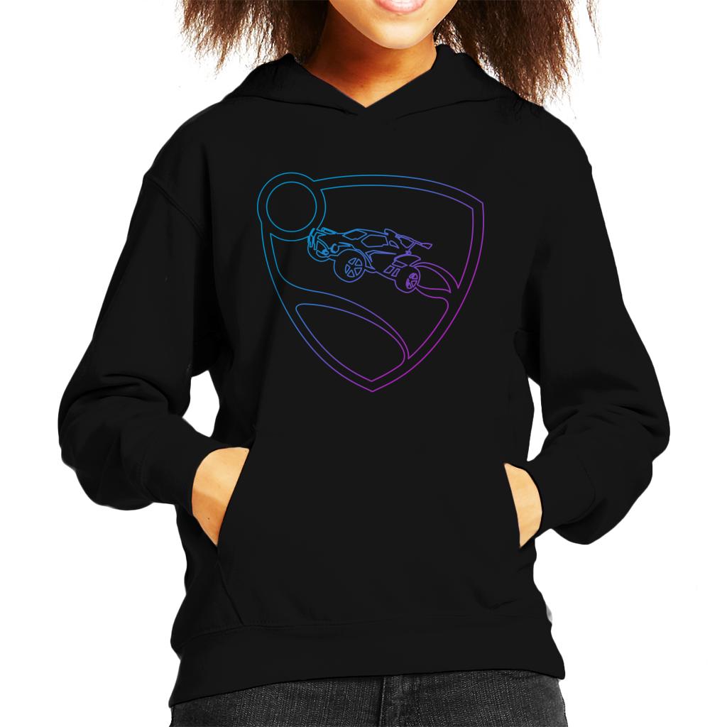 Rocket League Glowing Shield Logo Kid's Hooded Sweatshirt product image 1