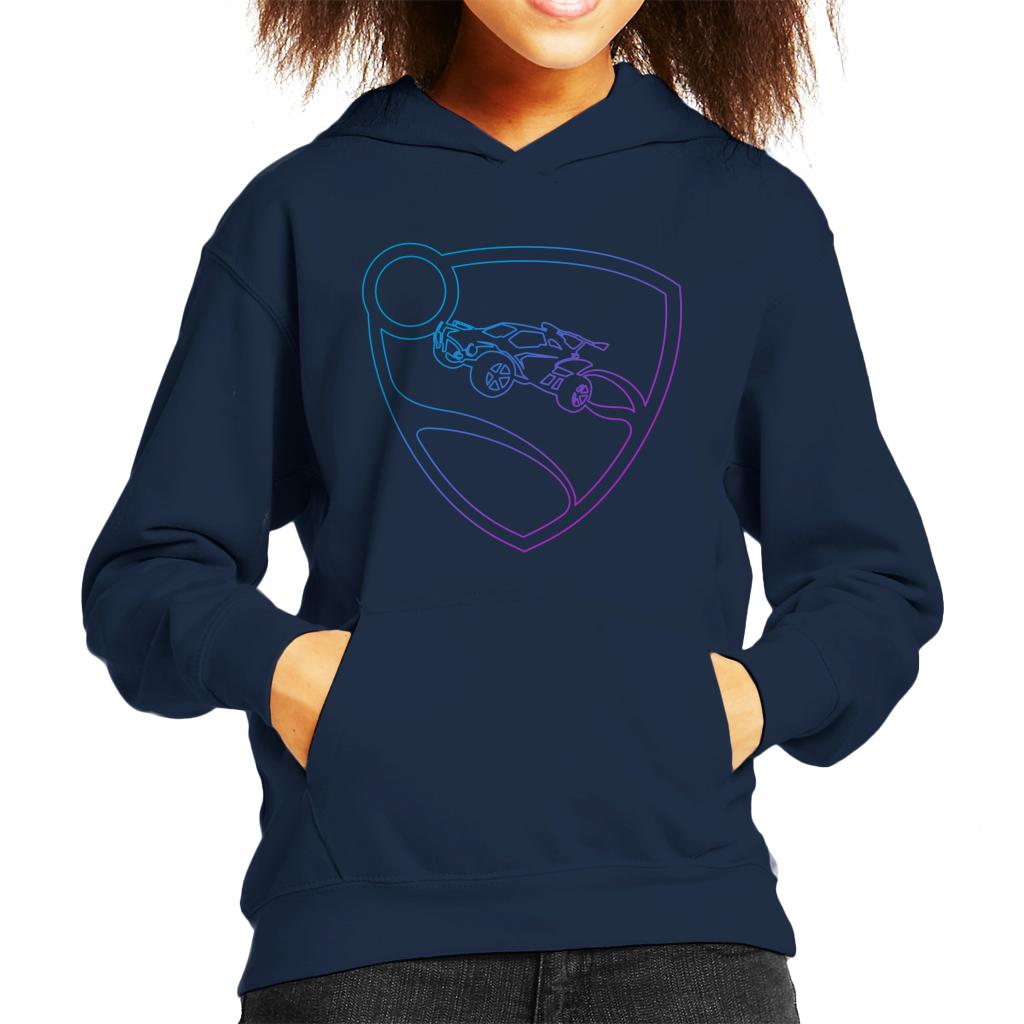 Rocket League Glowing Shield Logo Kid's Hooded Sweatshirt product image 4