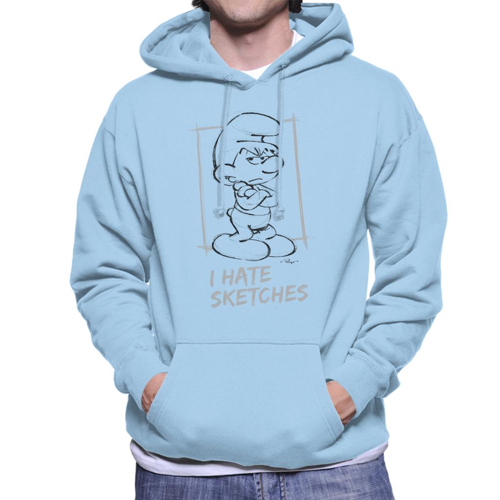 The Smurfs Grouchy I Hate Sketches Men's Hooded Sweatshirt product image 6