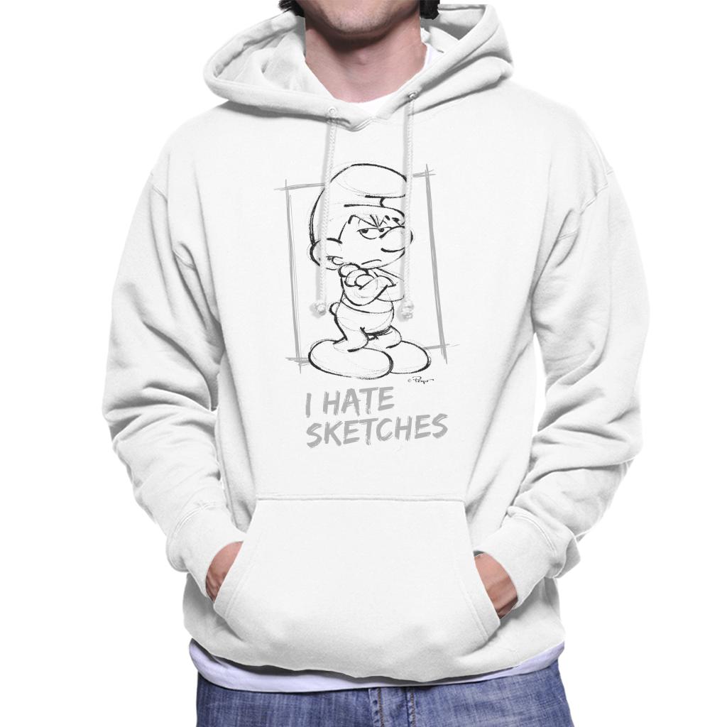 The Smurfs Grouchy I Hate Sketches Men's Hooded Sweatshirt product image 4