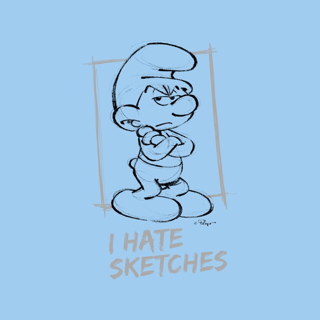 The Smurfs Grouchy I Hate Sketches Men's Hooded Sweatshirt product image 7