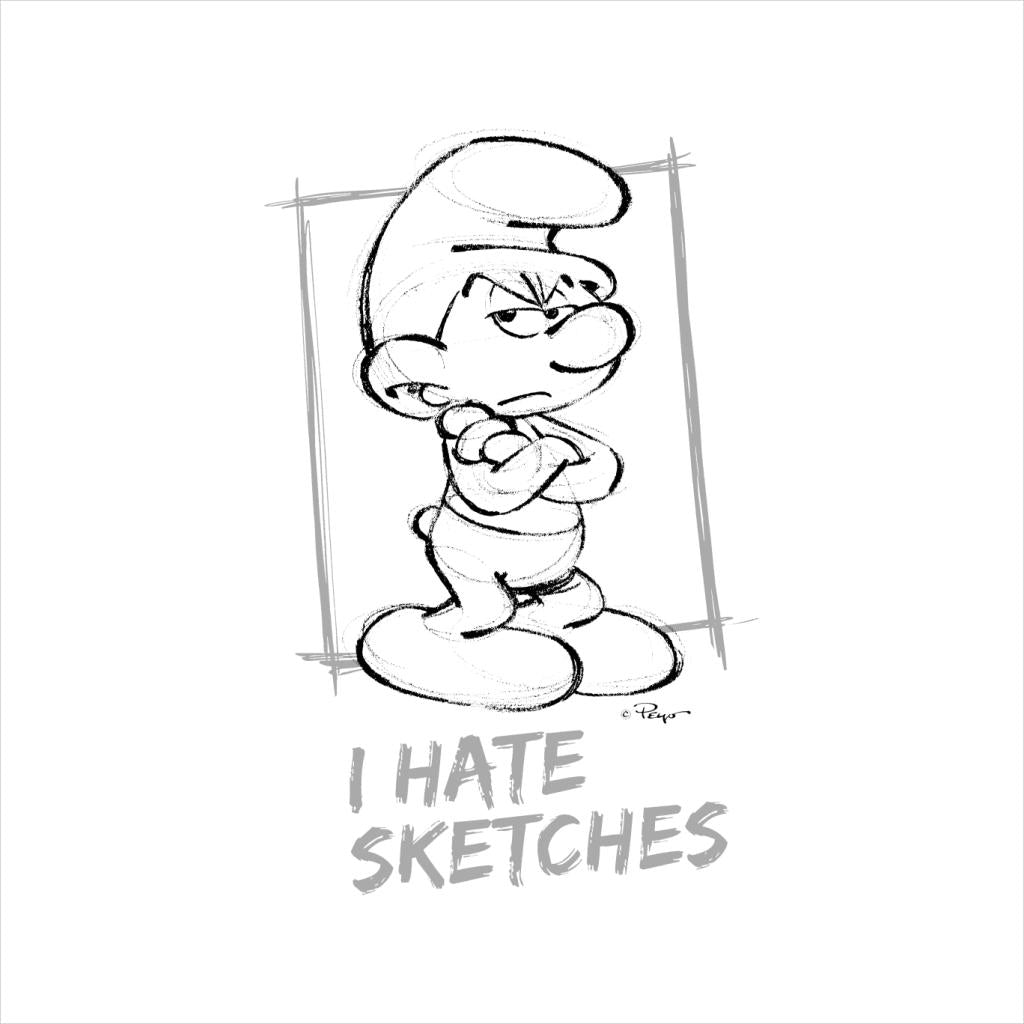 The Smurfs Grouchy I Hate Sketches Men's Hooded Sweatshirt product image 5