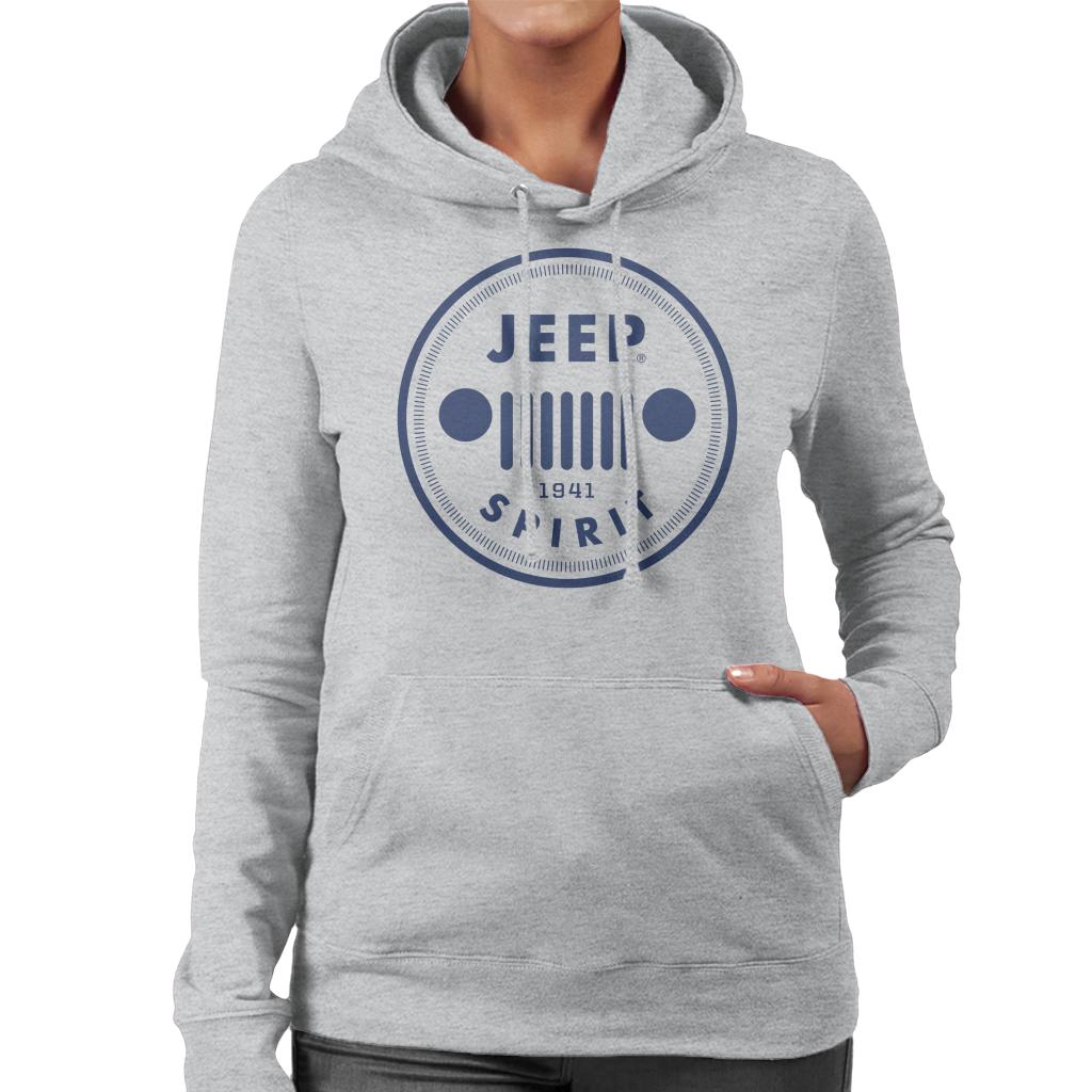 Jeep Spirit 1941 Blue Logo Women's Hooded Sweatshirt product image 1