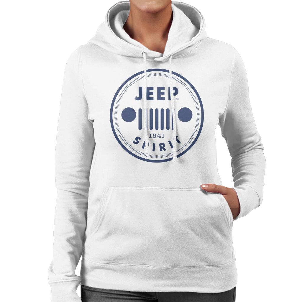 Jeep Spirit 1941 Blue Logo Women's Hooded Sweatshirt product image 4
