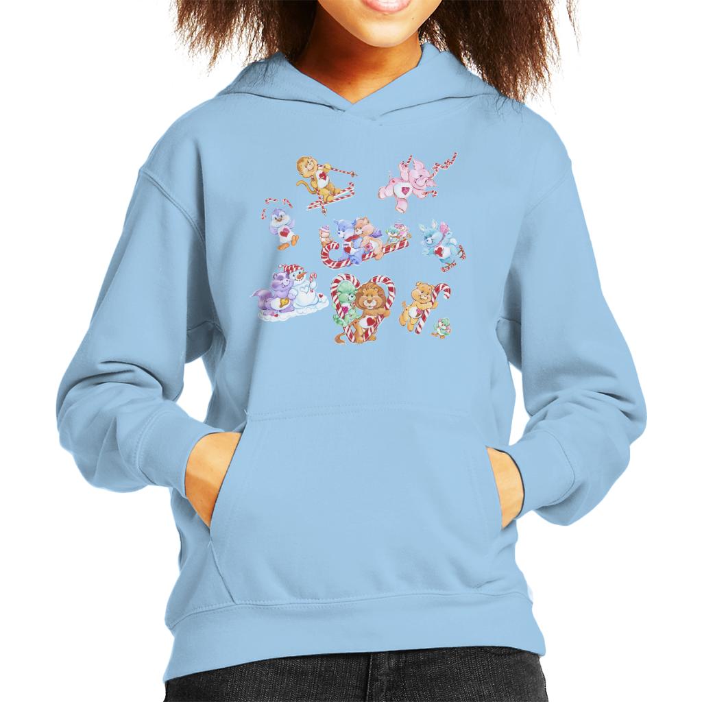 Care Bears Christmas Candy Cane Montage Kids Hooded product image 1