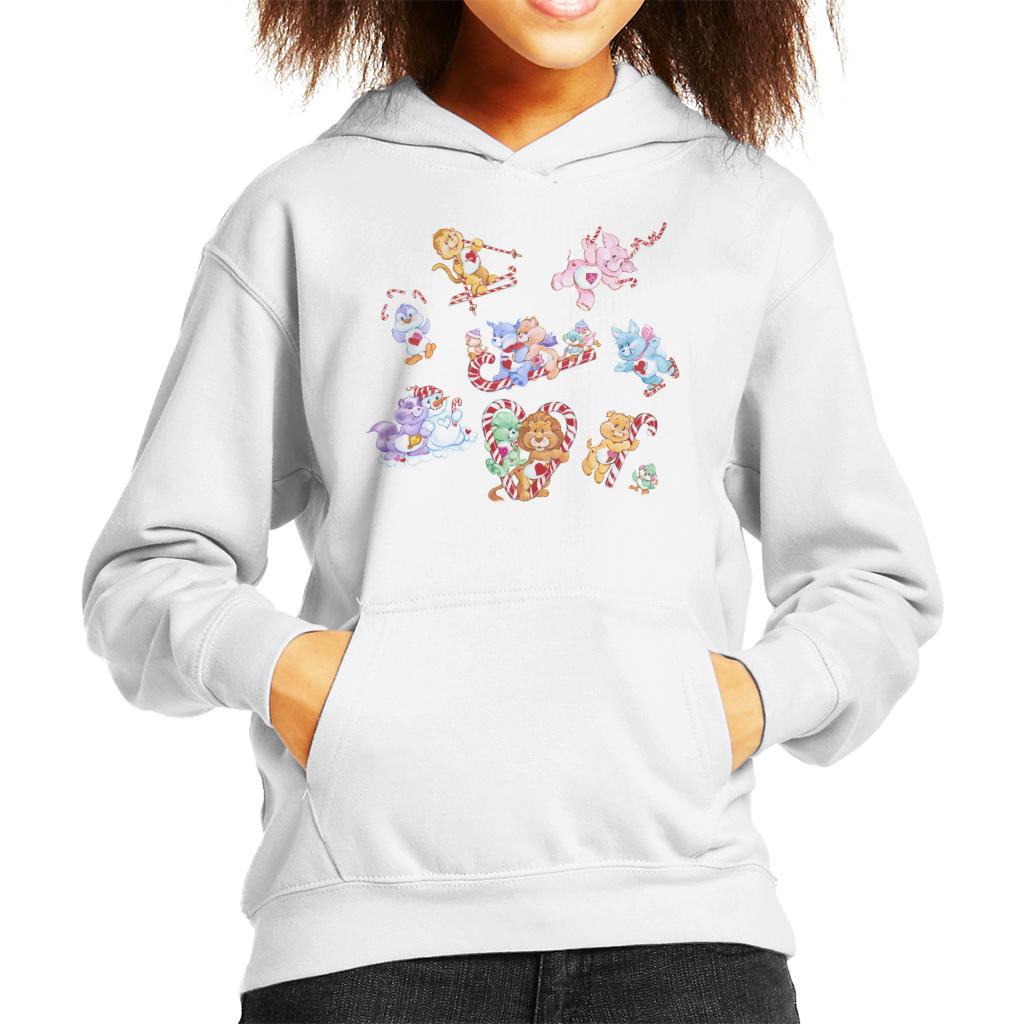 Care Bears Christmas Candy Cane Montage Kids Hooded product image 4