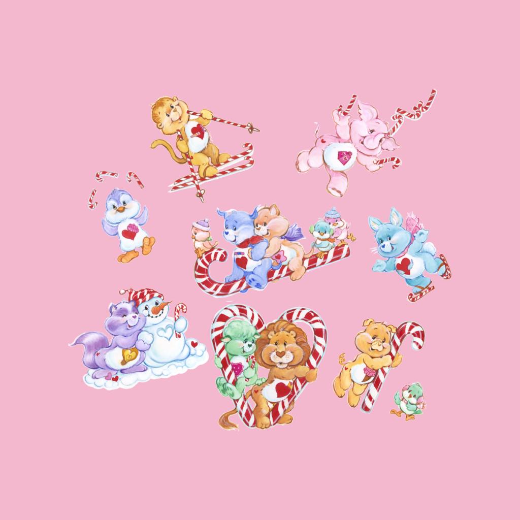 Care Bears Christmas Candy Cane Montage Women's Hooded product image 7