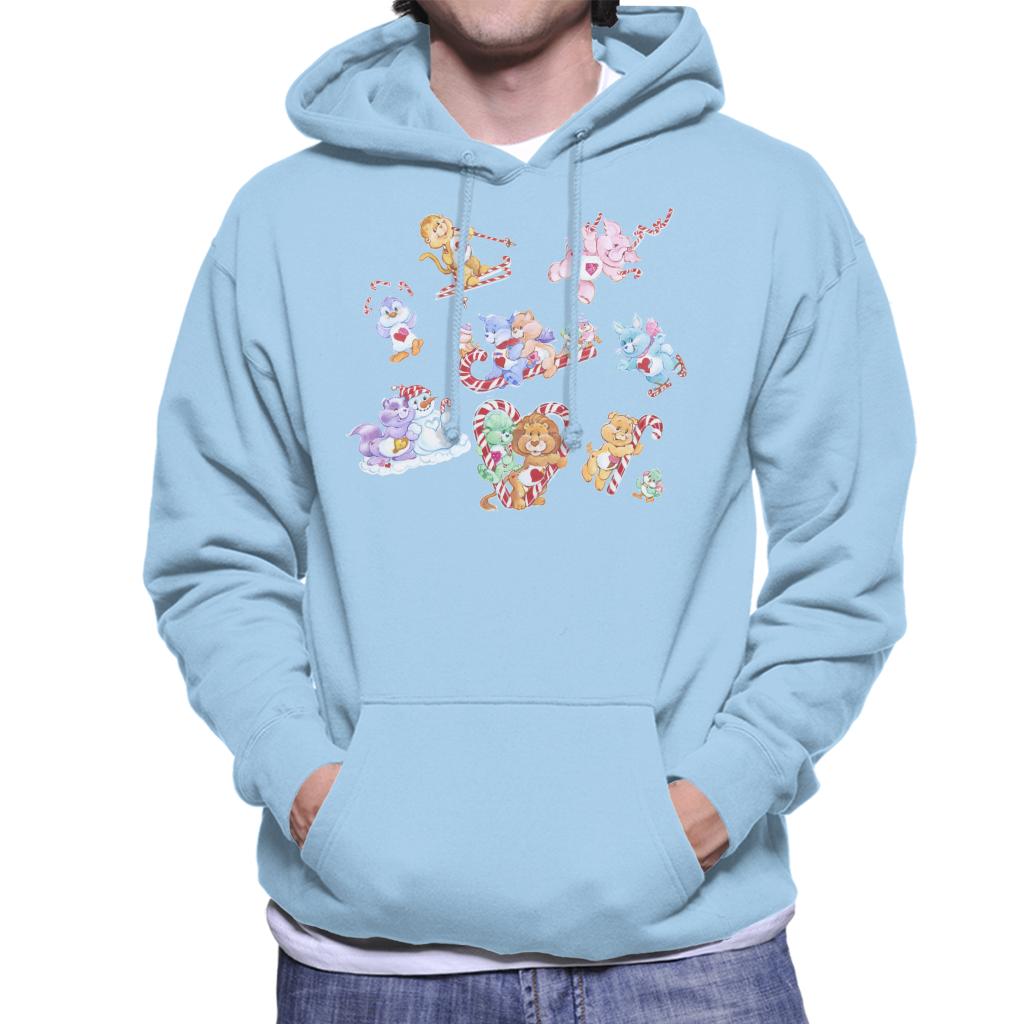 Care Bears Christmas Candy Cane Montage Men's Hooded product image 4