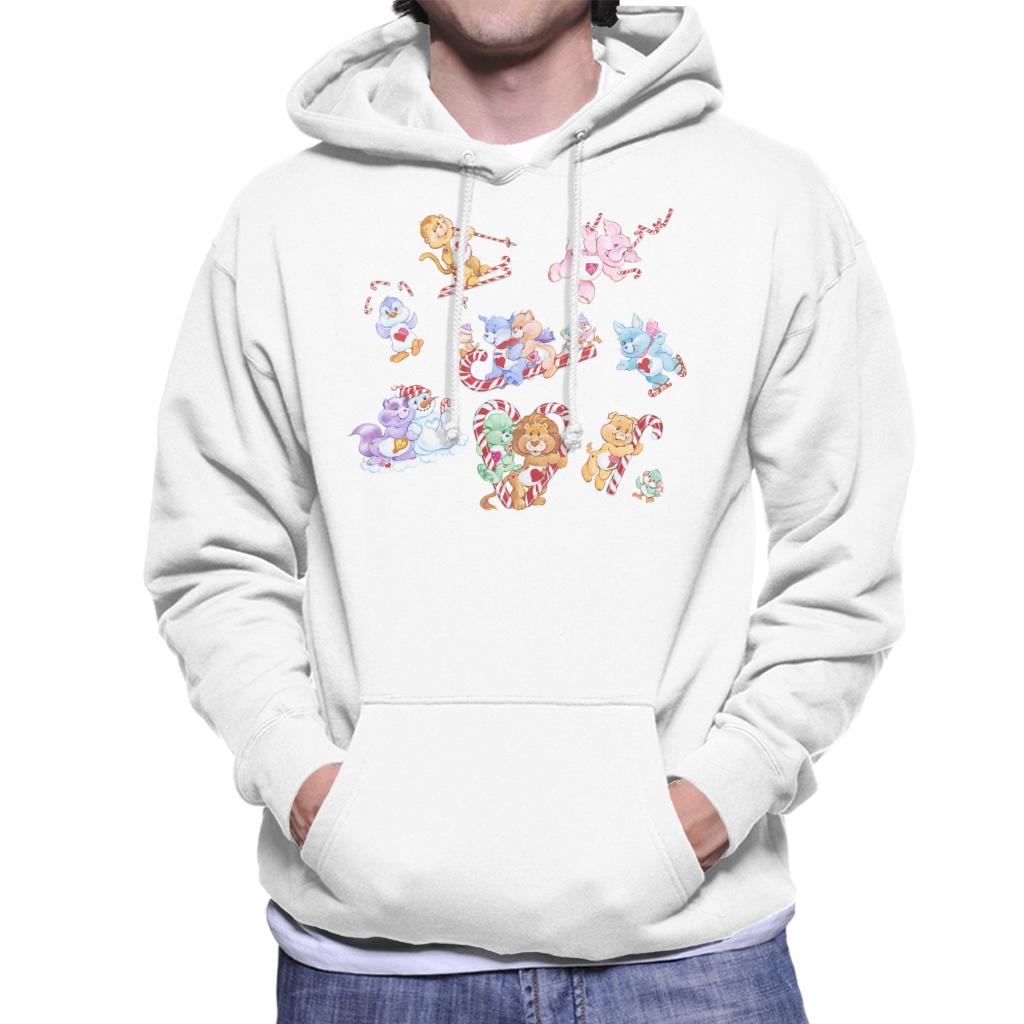 Care Bears Christmas Candy Cane Montage Men's Hooded product image 1
