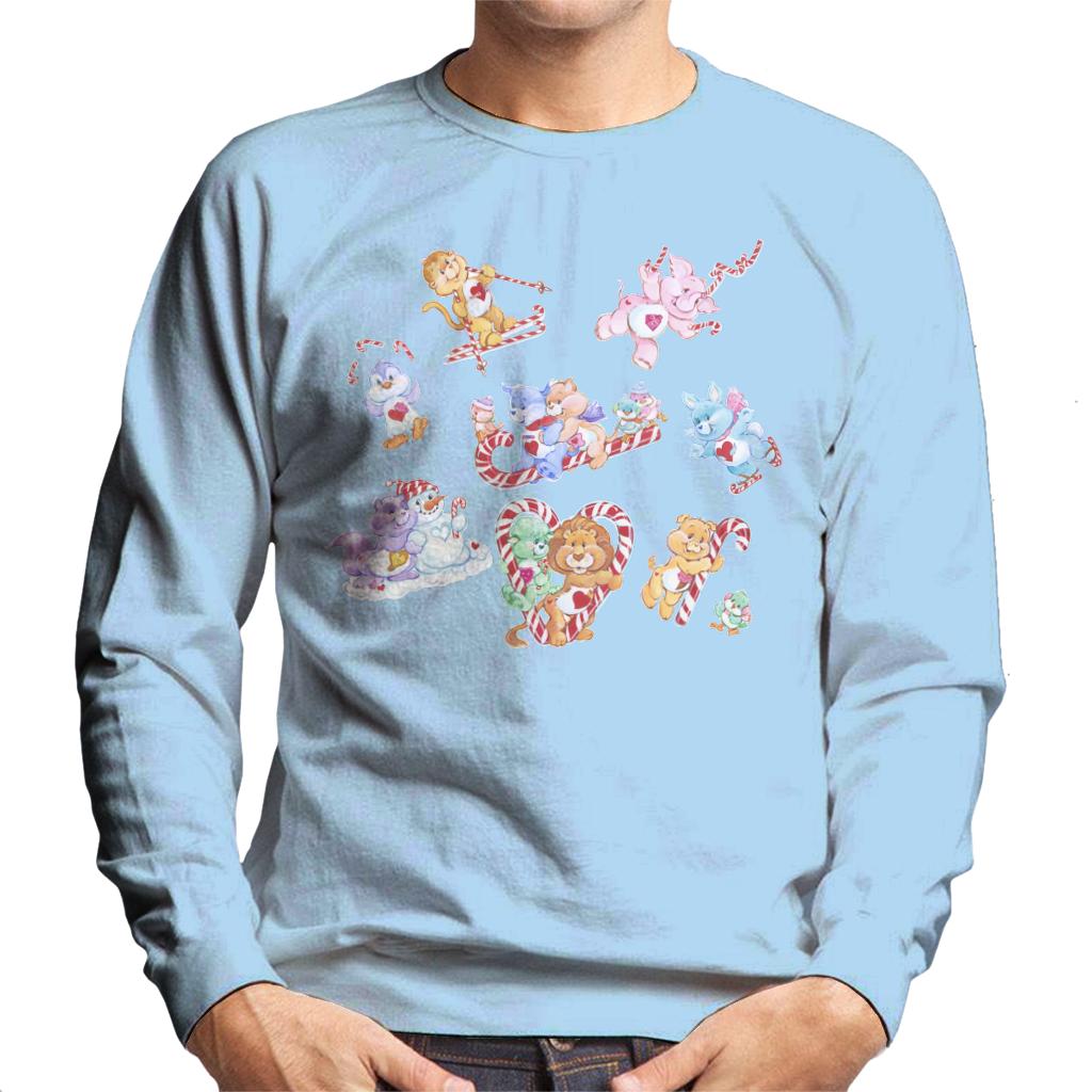 Care Bears Christmas Candy Cane Montage Men's Sweatshirt product image 4