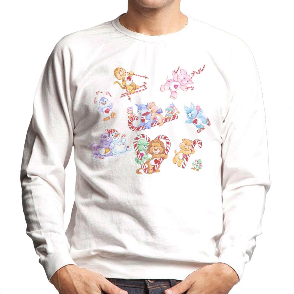 Care Bears Christmas Candy Cane Montage Men's Sweatshirt product image 1