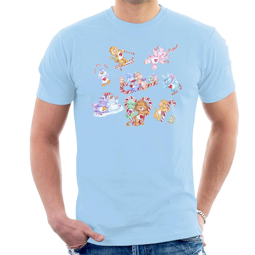 Care Bears Christmas Candy Cane Montage Men's T-Shirt product image 4