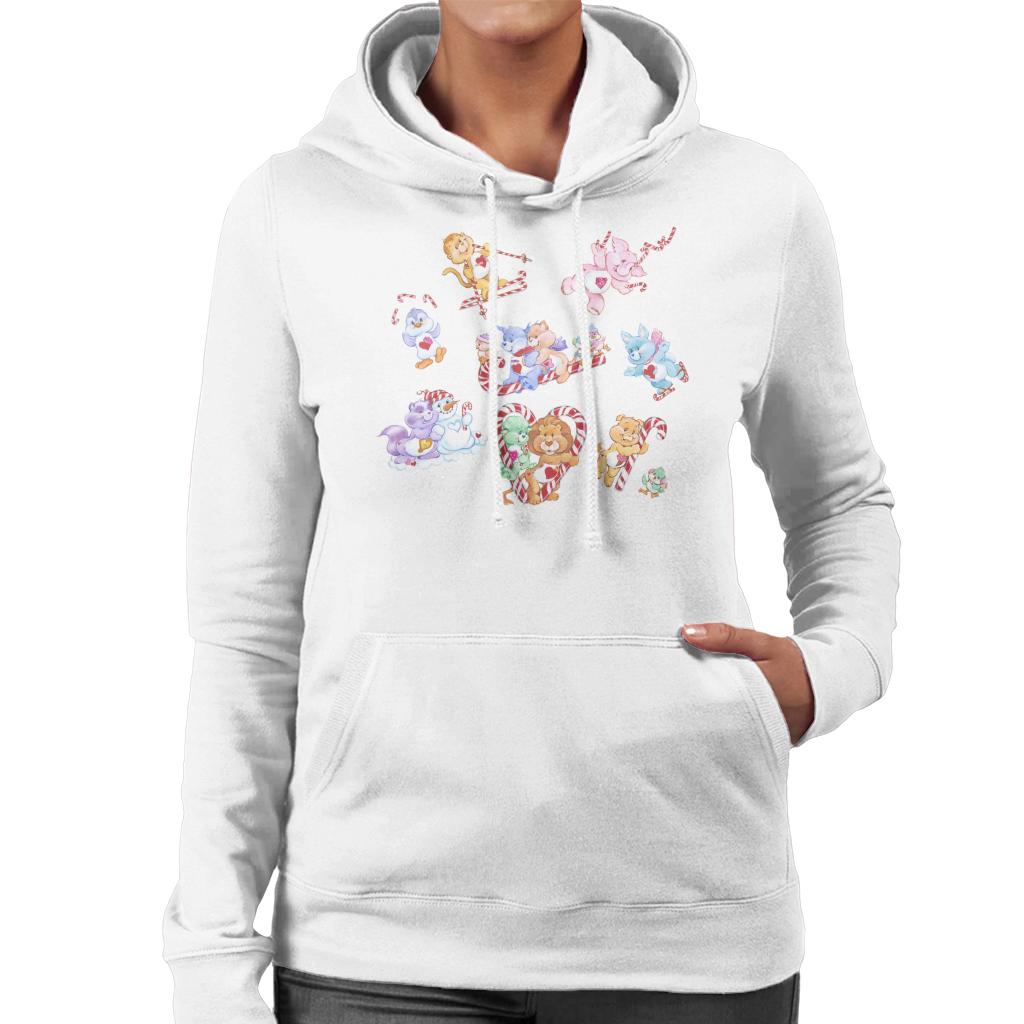 Care Bears Christmas Candy Cane Montage Women's Hooded product image 1