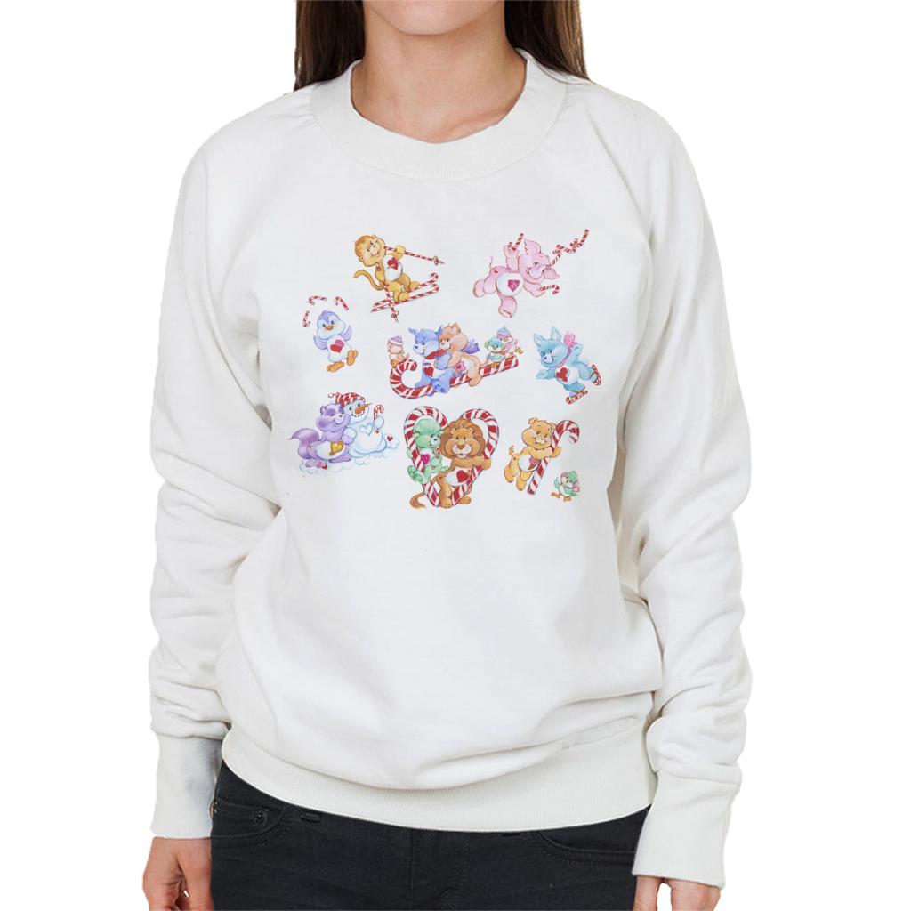 Care Bears Christmas Candy Cane Montage Women's Sweatshirt product image 1