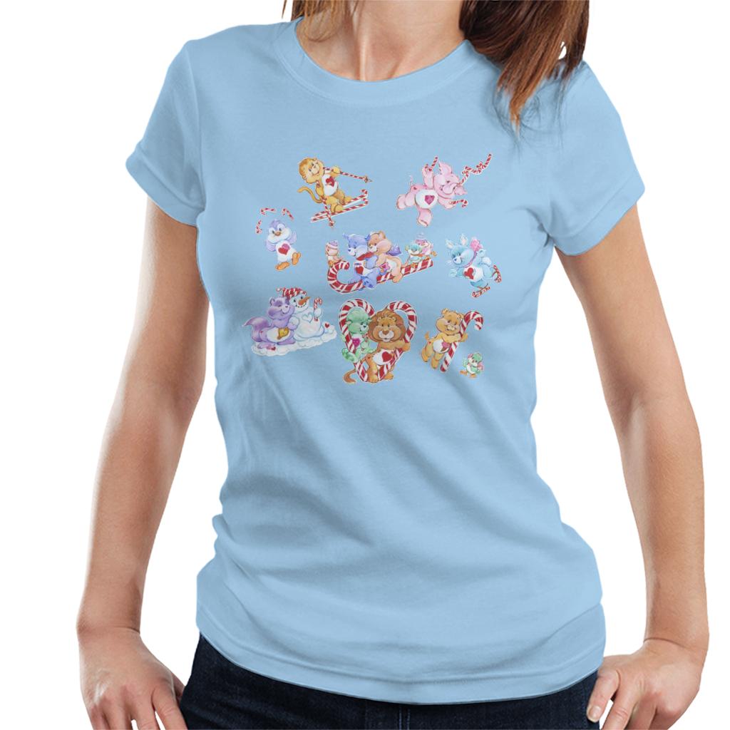 Care Bears Christmas Candy Cane Montage Women's T-Shirt product image 4