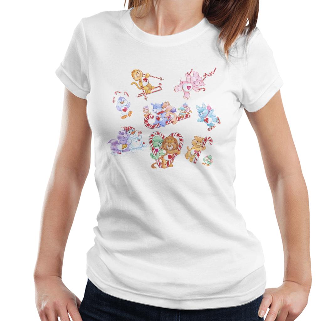 Care Bears Christmas Candy Cane Montage Women's T-Shirt product image 1
