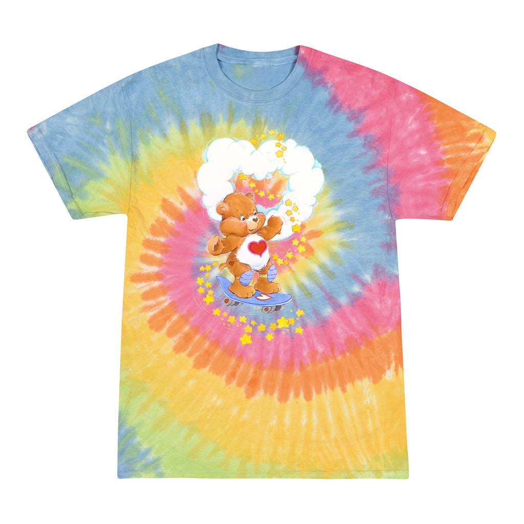 Tenderheart Bear Stars Tie Dye Kids T-Shirt product image 1
