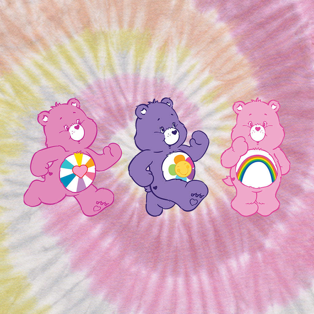 Cheer Bear and Friends Tie Dye Women's T-Shirt product image 5