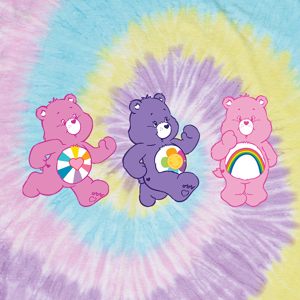 Cheer Bear and Friends Tie Dye Women's T-Shirt product image 2
