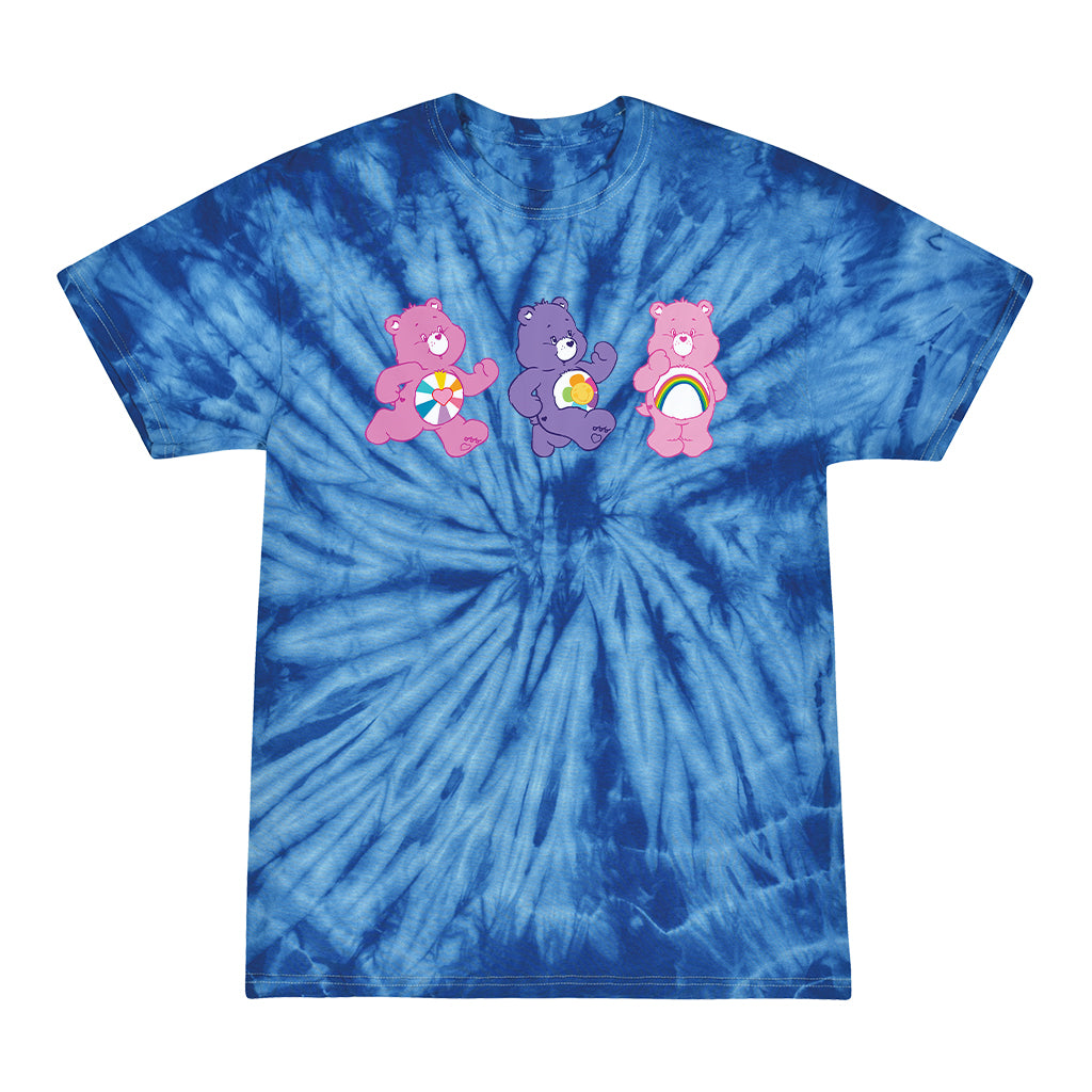 Cheer Bear and Friends Tie Dye Kids T-Shirt product image 1