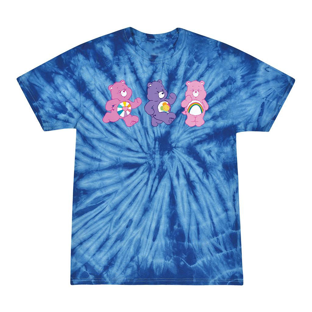 Cheer Bear and Friends Tie Dye Men's T-Shirt product image 4