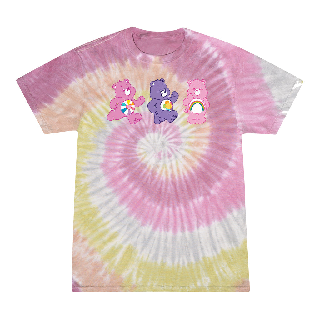 Cheer Bear and Friends Tie Dye Women's T-Shirt product image 4