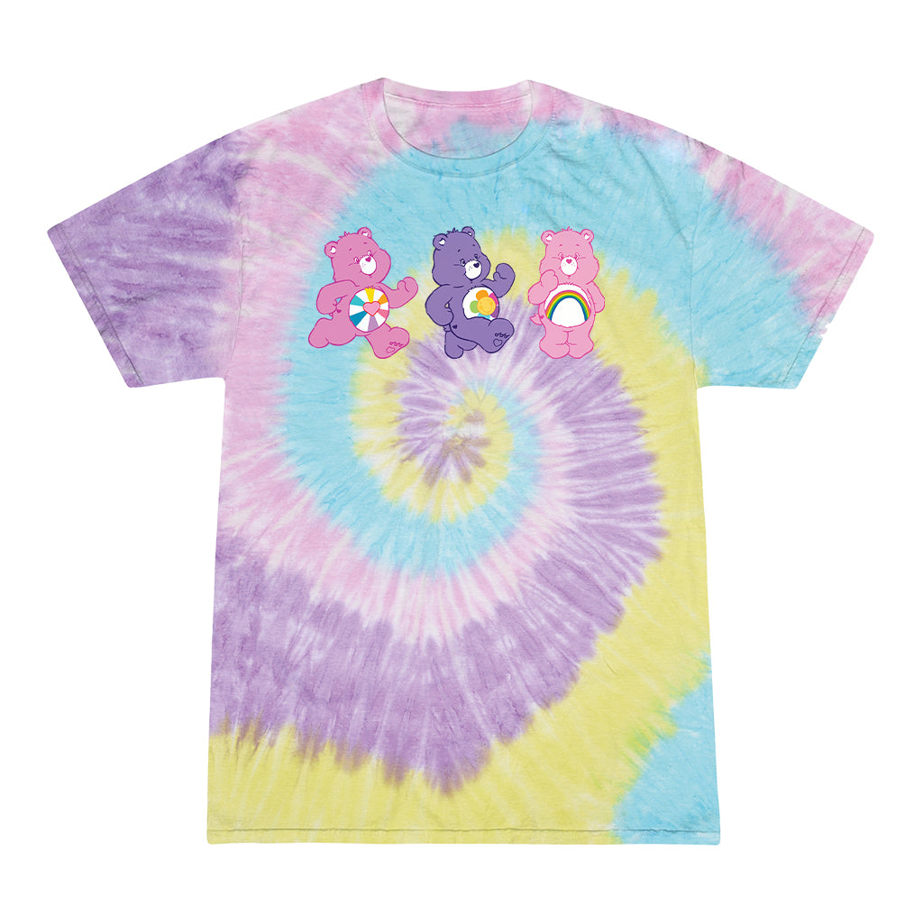Cheer Bear and Friends Tie Dye Women's T-Shirt product image 1