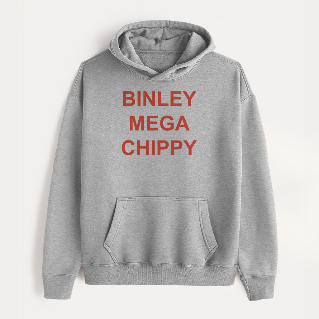 Binley Mega Chippy Red Text Kids Hooded Sweatshirt product image 1