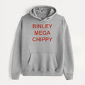 Binley Mega Chippy Red Text Kids Hooded Sweatshirt product image 1