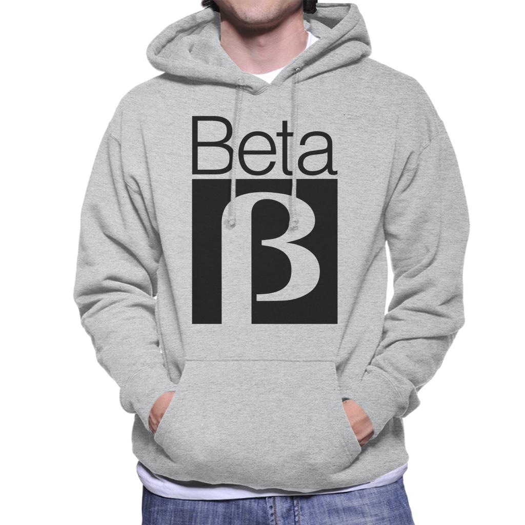 Betamax White B Logo Men's Hooded Sweatshirt product image 1