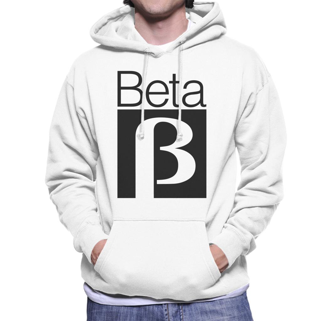 Betamax White B Logo Men's Hooded Sweatshirt product image 4