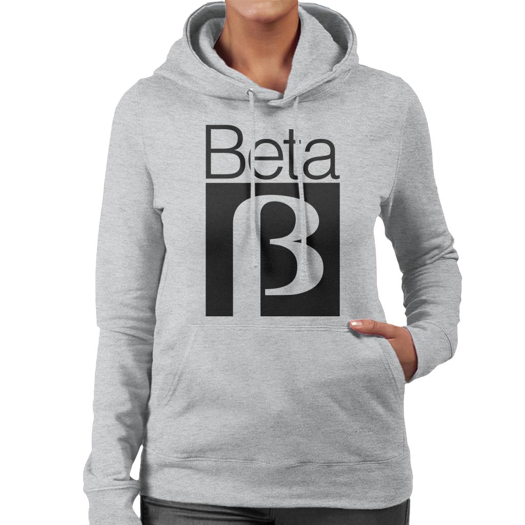 Betamax White B Logo Women's Hooded Sweatshirt product image 1