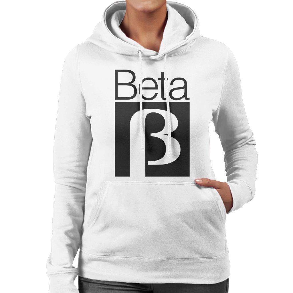 Betamax White B Logo Women's Hooded Sweatshirt product image 4