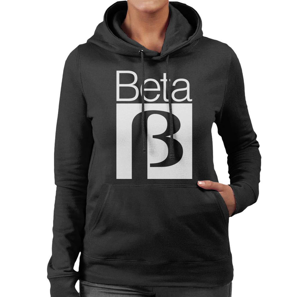 Betamax Black B Logo Women's Hooded Sweatshirt product image 1