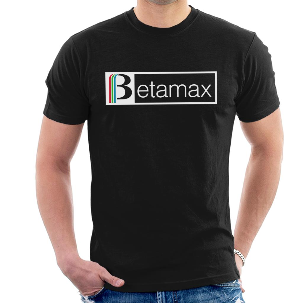 Betamax Red Green And Blue White B Banner Logo Men's T-Shirt product image 1