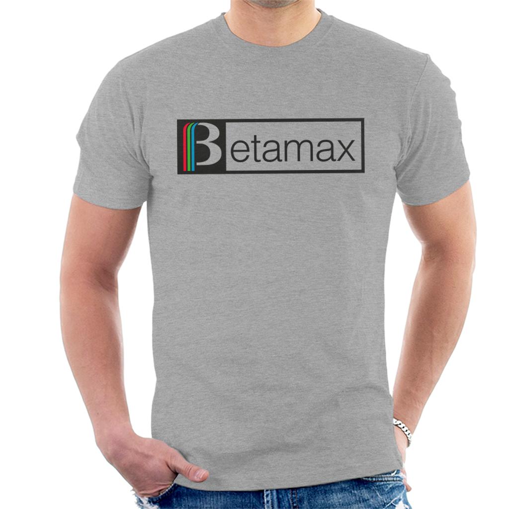 Betamax Red Green And Blue Black B Banner Logo Men's T-Shirt product image 1