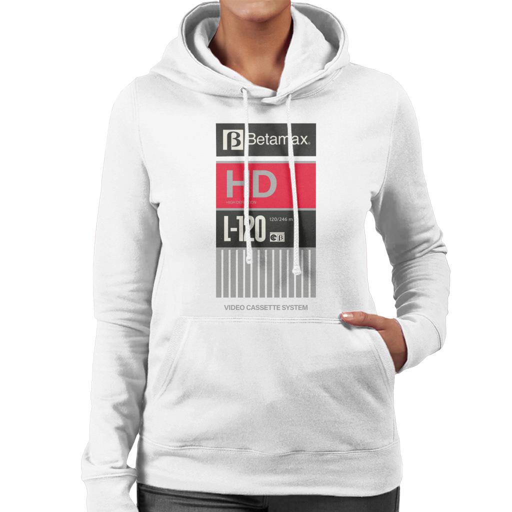 Betamax Black B Logo High Definition L 120 Women's Hooded product image 1