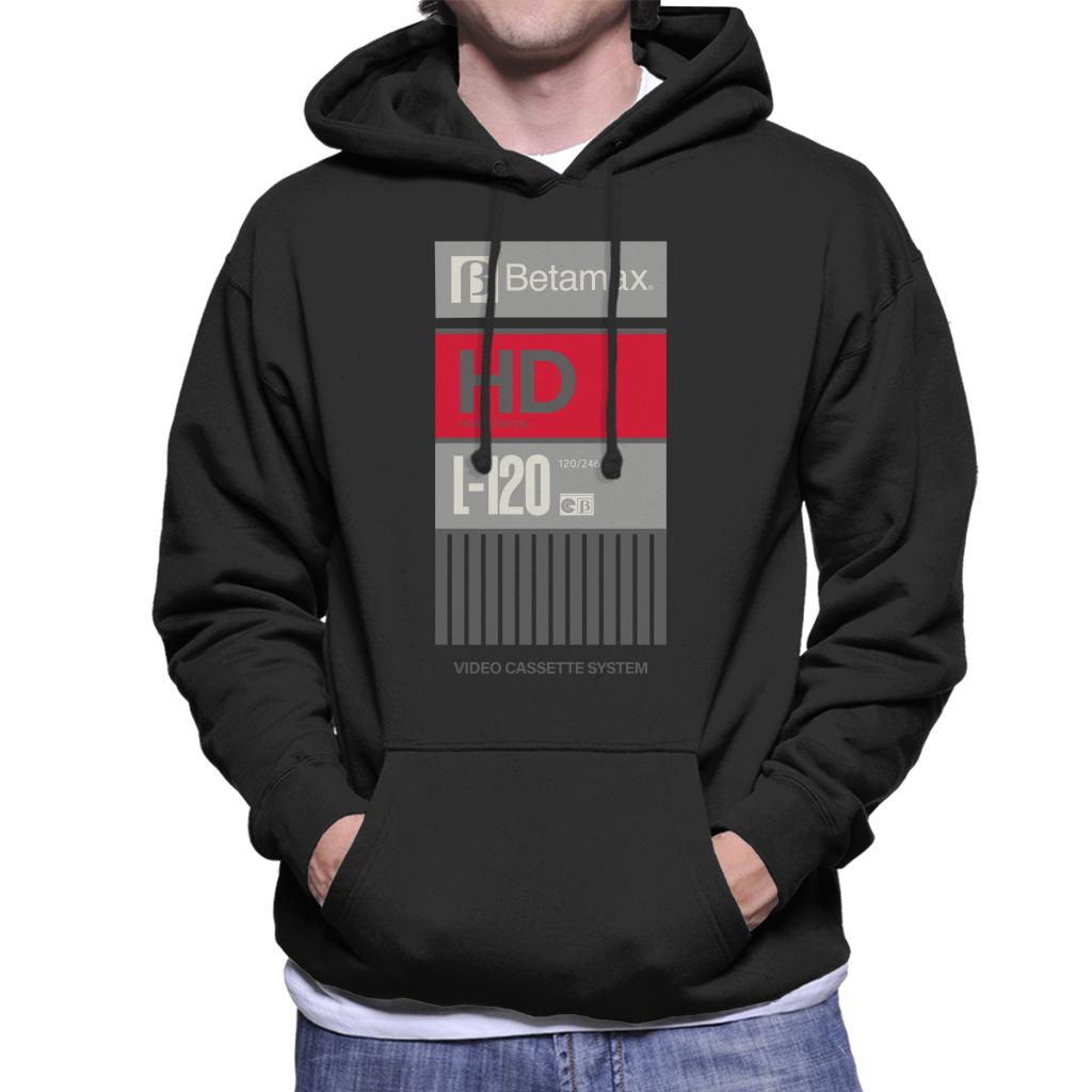 Betamax Grey B Logo High Definition Men's Hooded Sweatshirt product image 1