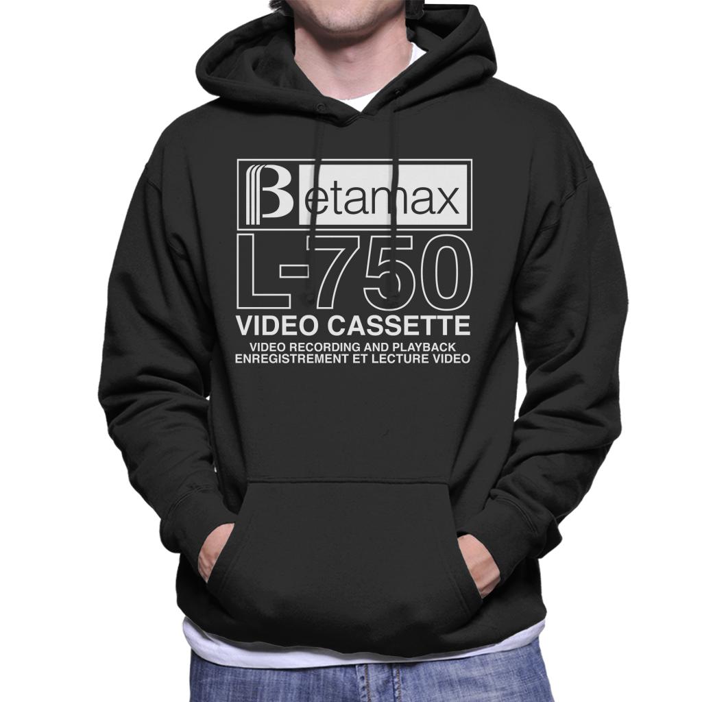 Betamax White B Logo L 750 Video Cassette Men's Hooded product image 1
