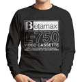 Betamax White B Logo L 750 Video Cassette Men's Sweatshirt product image 1