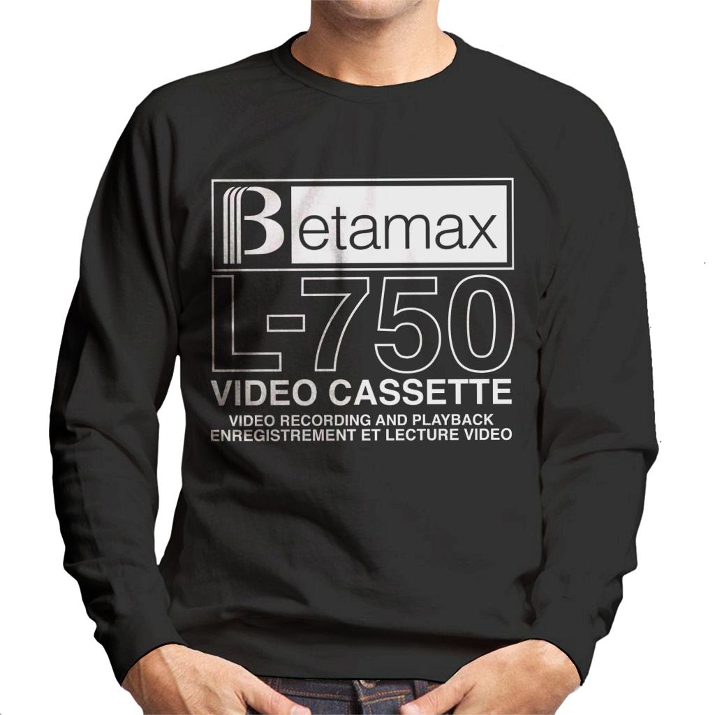 Betamax White B Logo L 750 Video Cassette Men's Sweatshirt product image 1