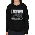Betamax White B Logo L 750 Video Cassette Women's Sweatshirt product image 1