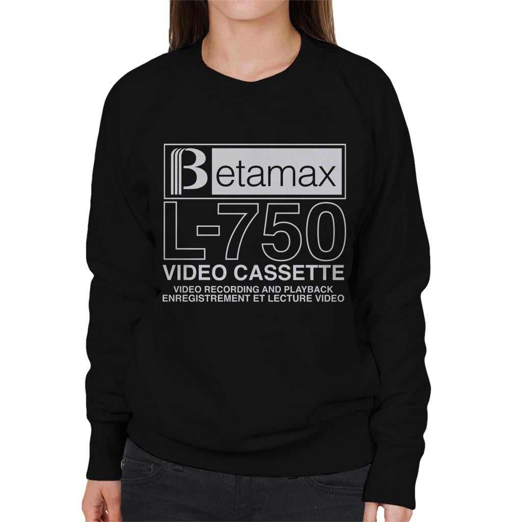 Betamax White B Logo L 750 Video Cassette Women's Sweatshirt product image 1