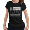 Betamax White B Logo L 750 Video Cassette Women's T-Shirt product image 1